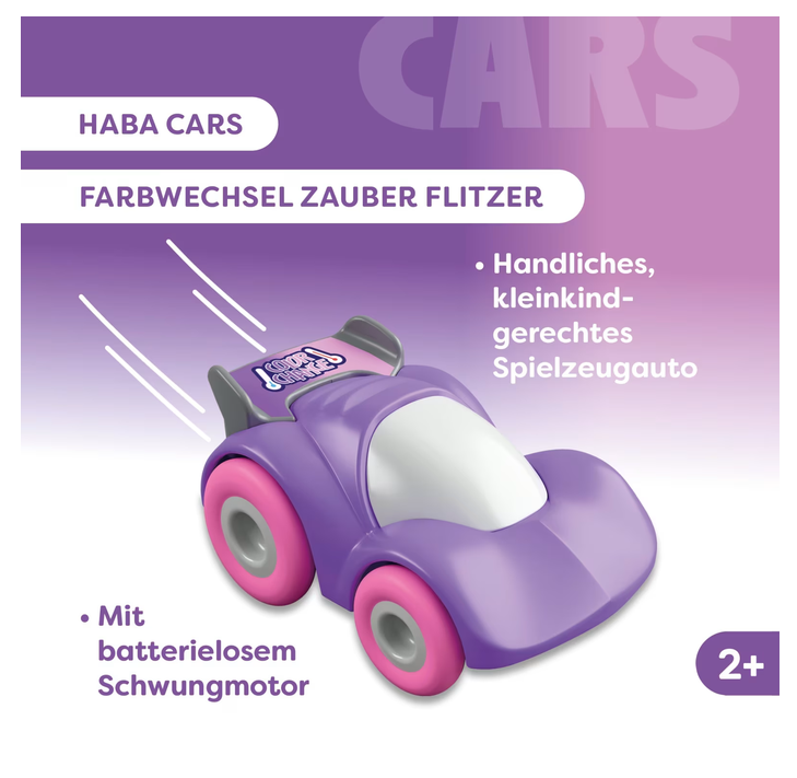 HABA 2014699001 Cars – Farbwechsel-Zauber Flitzer NEU OVP