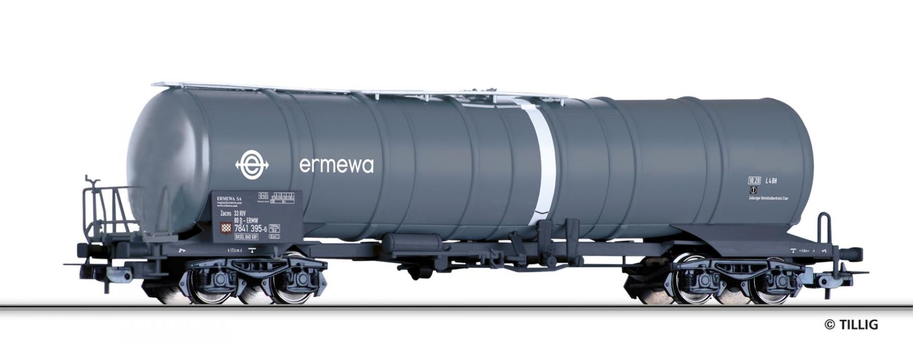 Tillig 77030 Kesselwagen Zacns ERMEWA SA 1:87 Spur H0 DC Neu