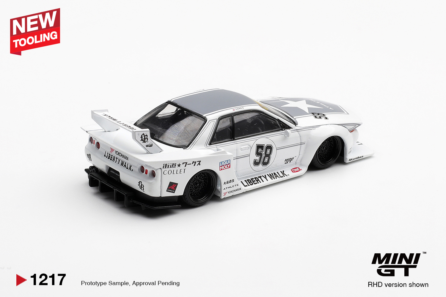 Mini GT 1217 1:64 NISSAN GTR (R32) LB-KAIDO WORKS TAS 2025