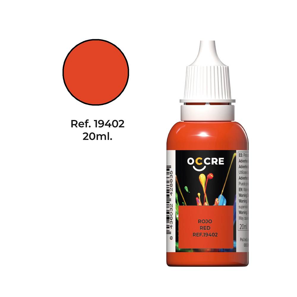 OcCre 19402 Acrylfarbe Rot 20 ml Neu