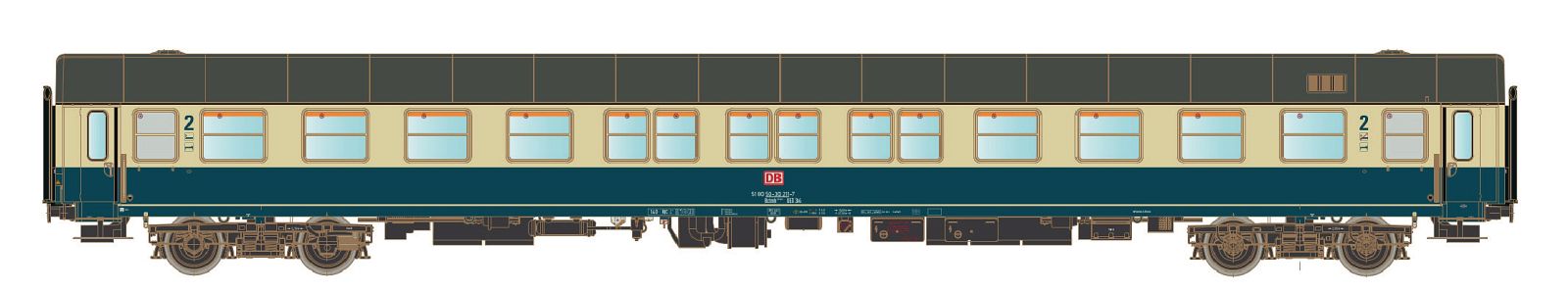 LS Models 46191 Liegewagen Bctm 257 DB Nachtzug Ep.V Spur H0