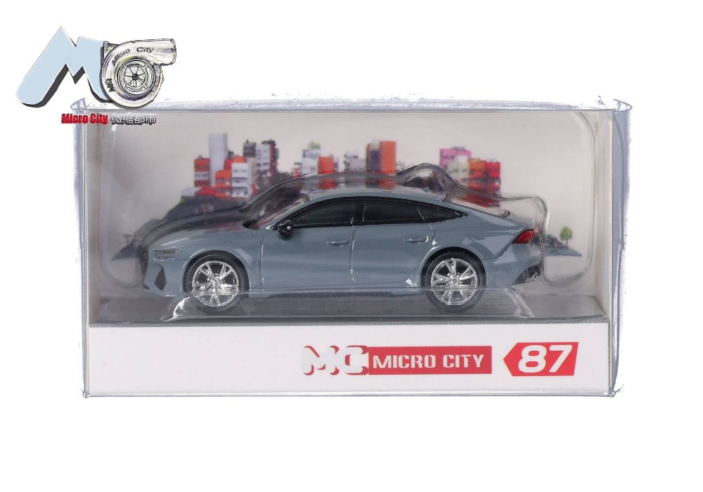 Herpa 87MC000086 MicroCity: Audi RS7 grau 1:87 Spur H0 Standmodell NEU