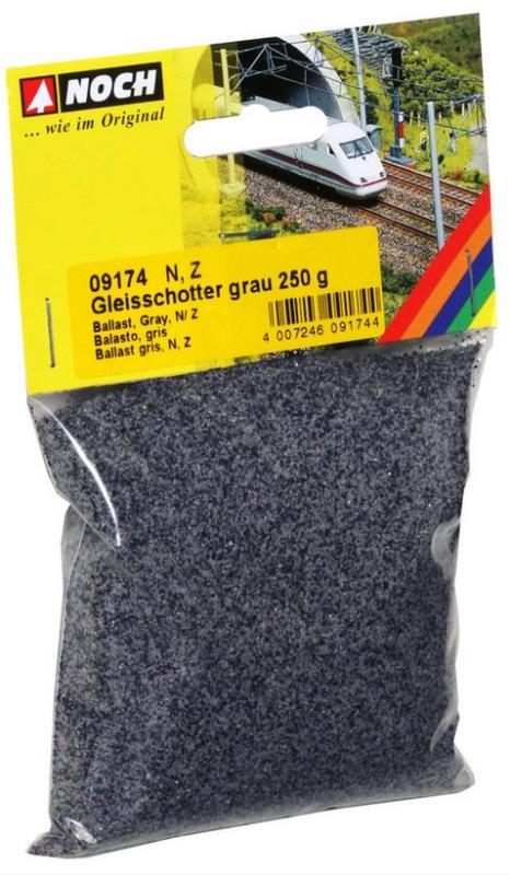 Noch 09174 Gleisschotter - grau, 250 g - Spur N, Z - Neu - OVP
