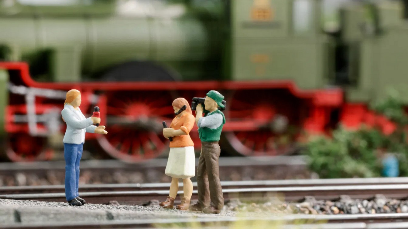 Noch 16605 Funny-Scenes „Reporter Team" 1:87 Spur H0 Neu OVP
