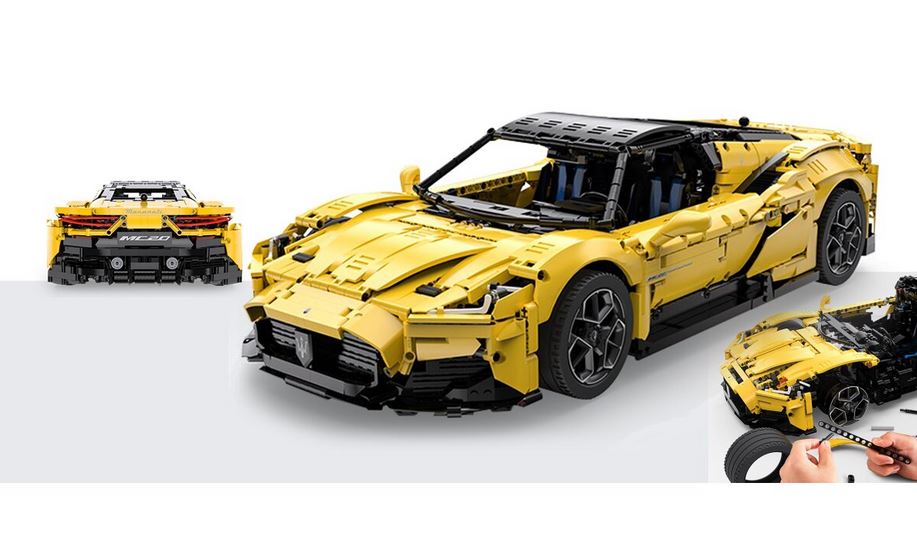 Jamara 402821 Maserati MC20 gelb Bricks 1:8 Bausatz Neu OVP