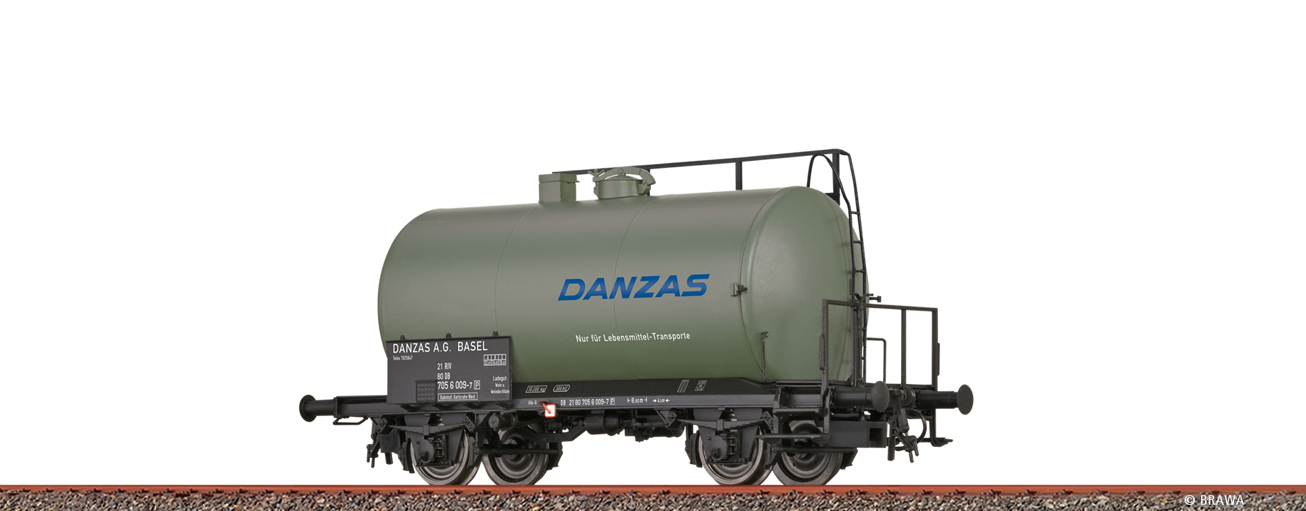 Brawa 50031 Kesselwagen Uerdingen Z [P] Danzas DB 1:87 Spur H0 DC
