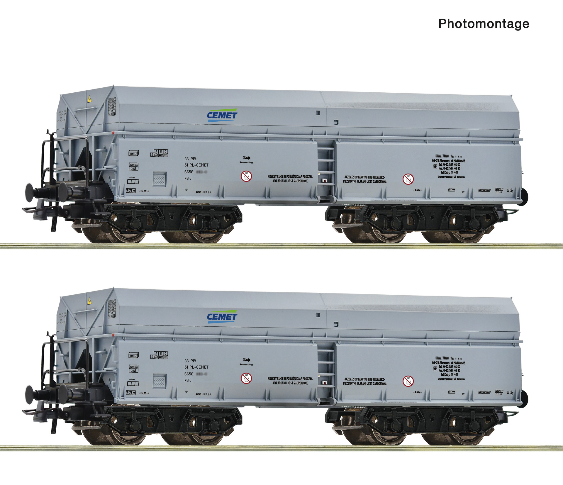 Roco 6600328 2-tlg. Set: Selbstentladewagen