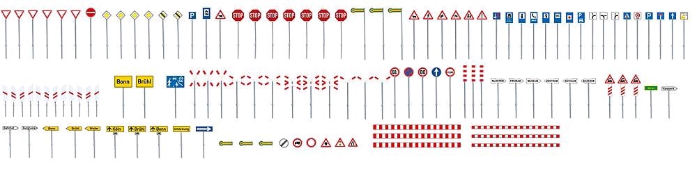 Faller 272449 Verkehrsschilder-Set 1:160 Spur N Neu OVP