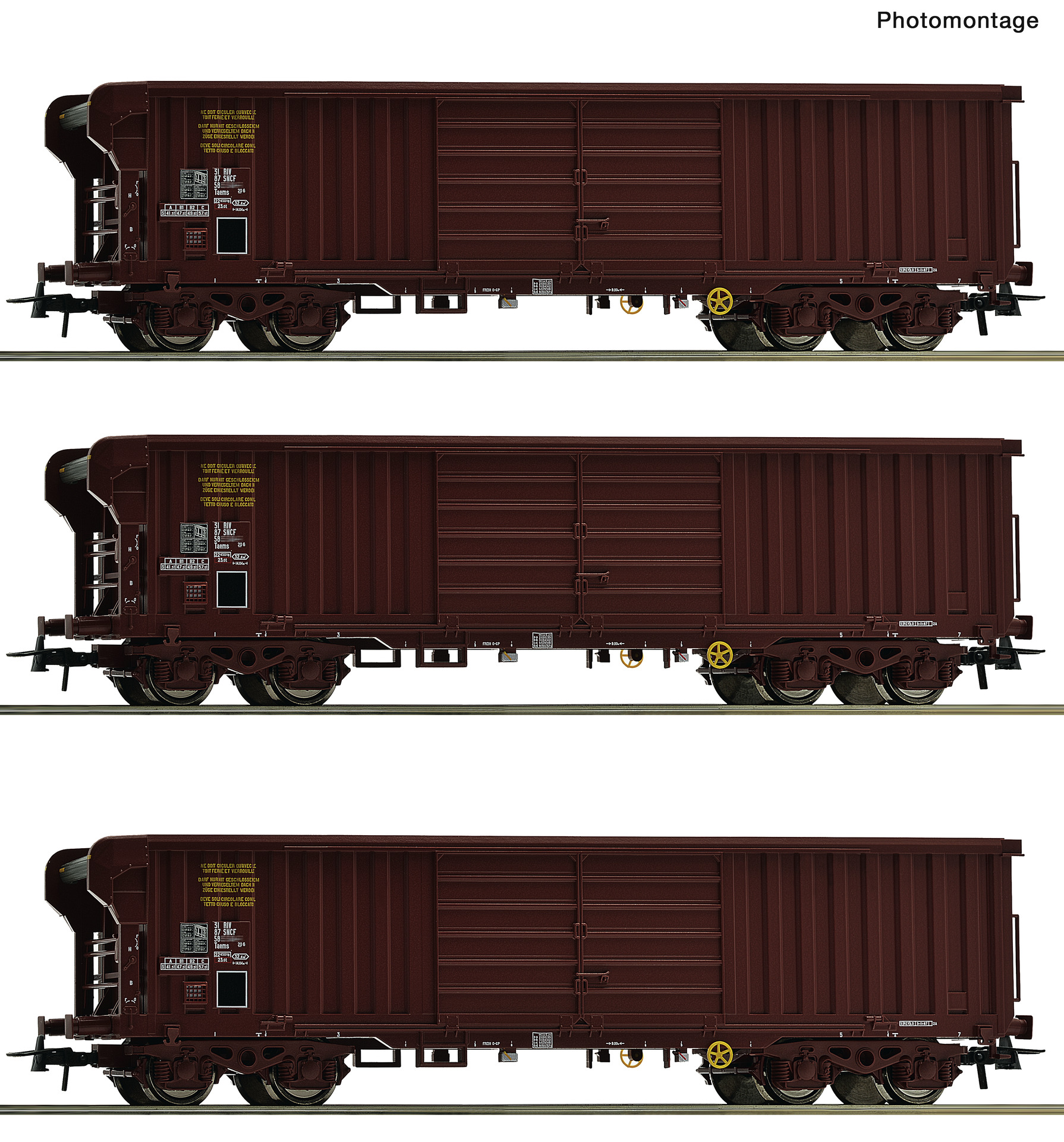 Roco 6600285 3-tlg. Set: Rolldachwagen