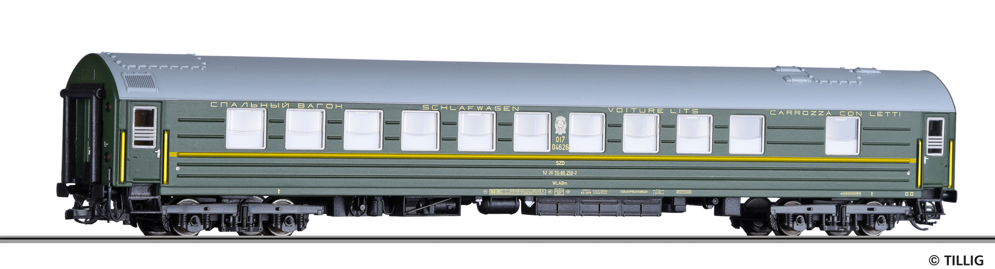 Tillig 16711 Weitstreckenschlafwagen WLABm der SZD