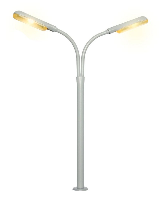 Viessmann 6096 H0 Peitschenleuchte doppelt, 2 LEDs gelb