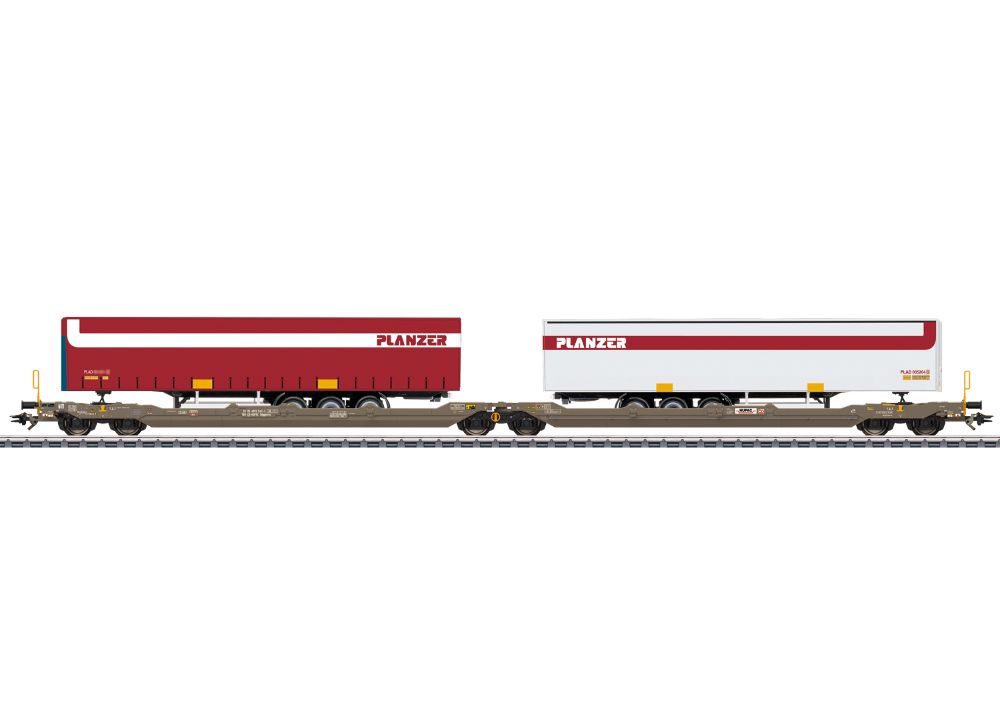 Märklin 47475 Doppel-Taschenwgn Sdggmrss (T3000e) Hupac Spur H0