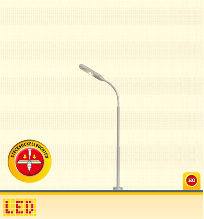 Brawa 84012 Peitschenleuchte Stecksockel mit LED 1:87 Spur H0 Neu