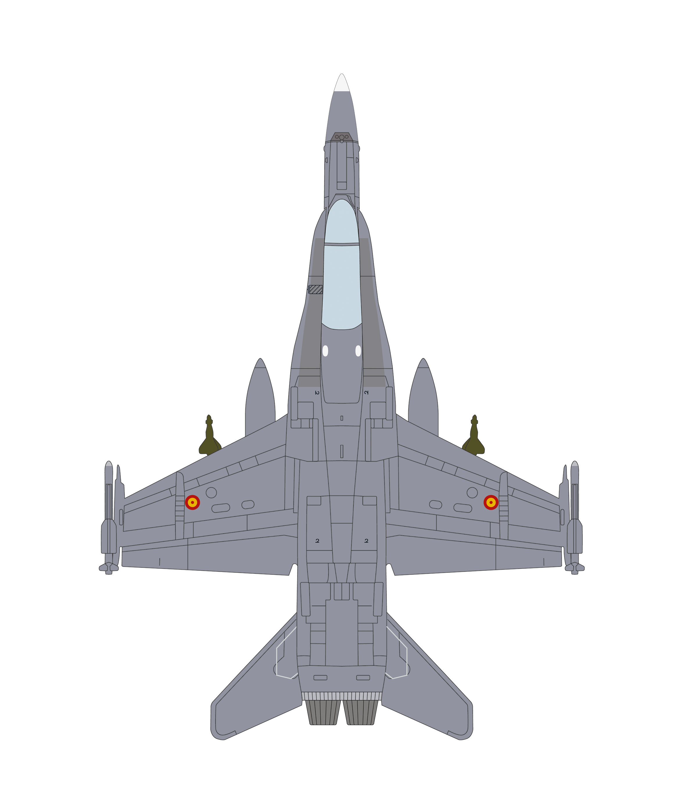 Herpa 574228 F/A-18 (EF-18) SpanishAF Ala12