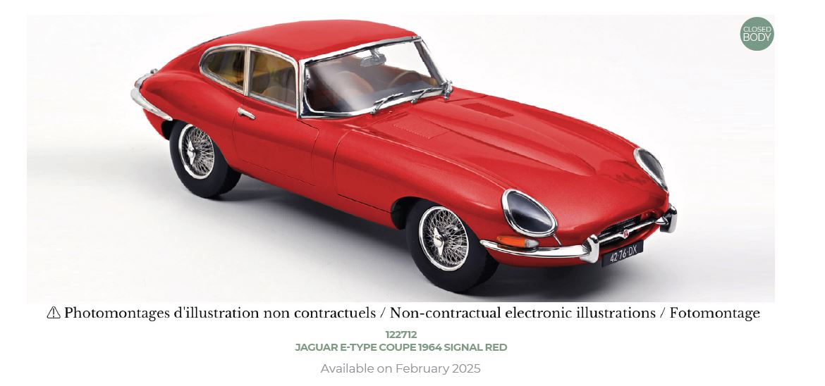 Norev 122712 Jaguar E-Type Coupe 1964 Signal red 1:12
