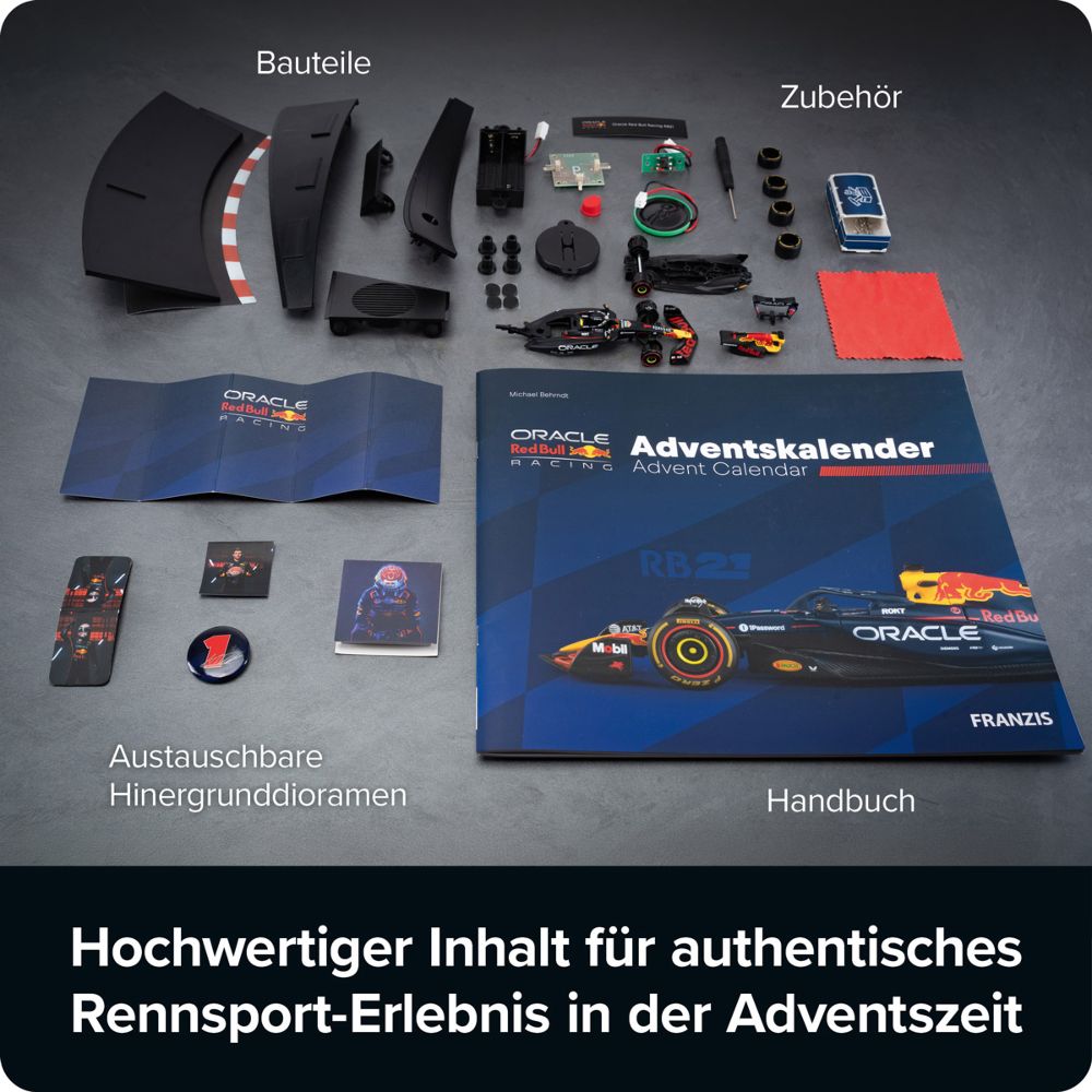 Franzis 67265 Oracle Red Bull Racing Adventskalender 1:43 Bausatz
