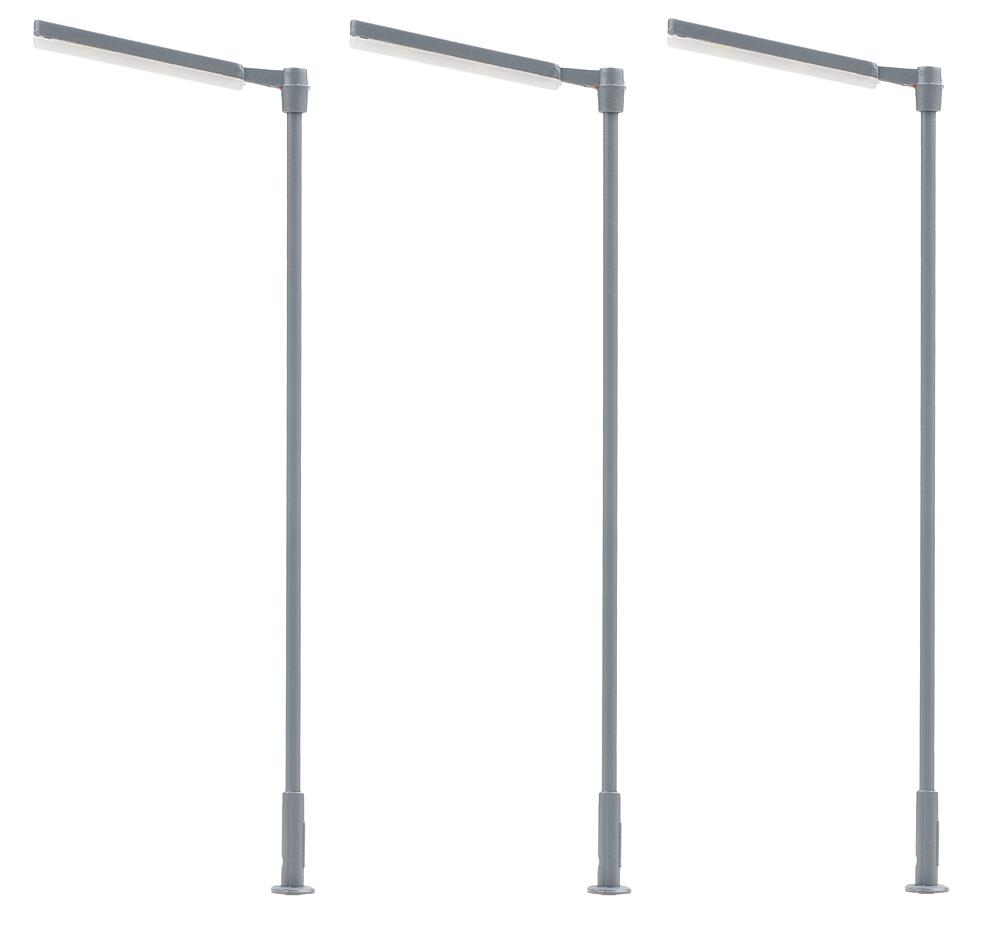 Faller 180121 LED-Kreuzmastleuchten 3 Stk., kaltweiß, H0 1:87, NEu OVP