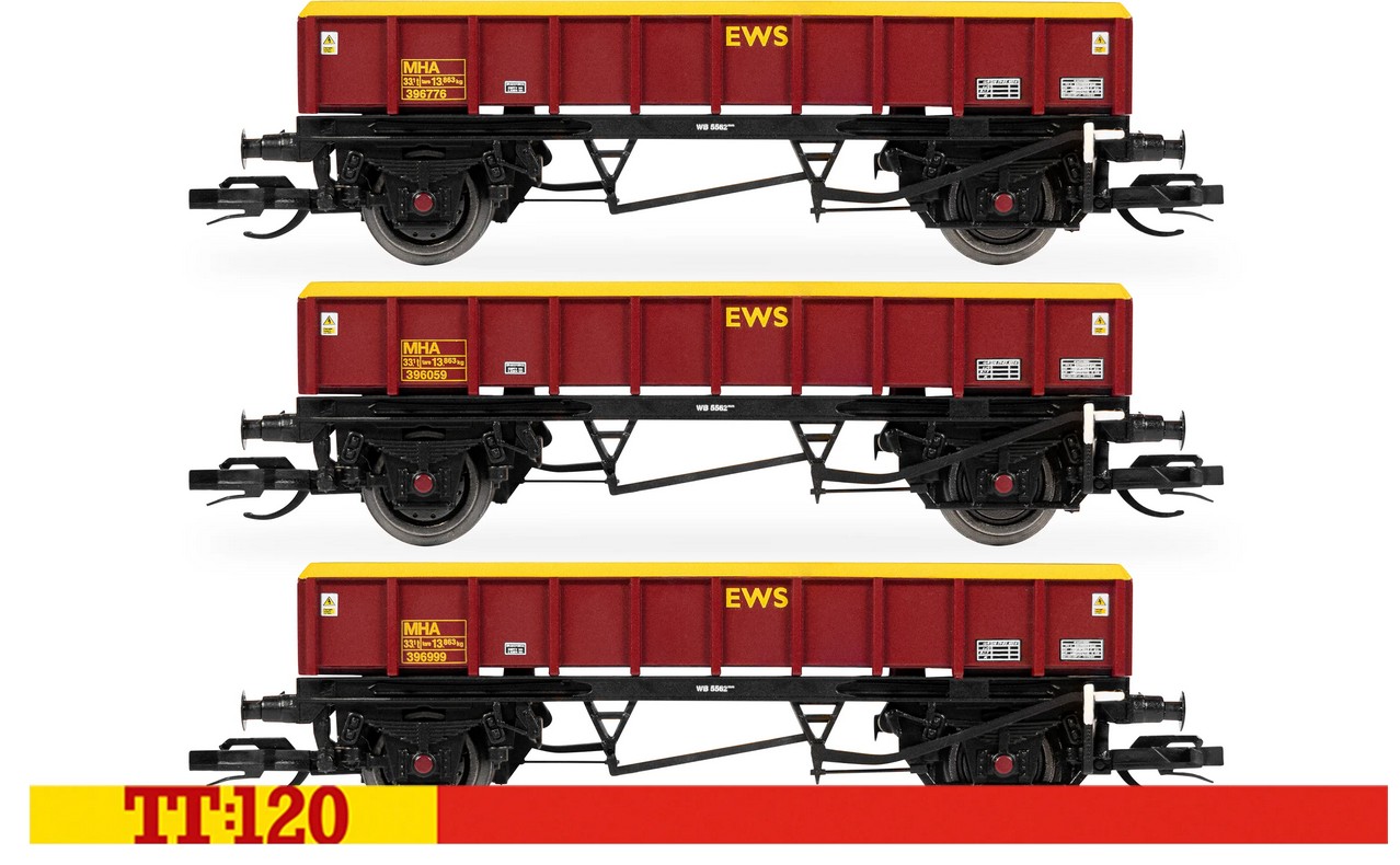 Hornby TT6051 EWS (MHA) 'Coalfish' - Ballast Wagon - Triple pack Spur TT