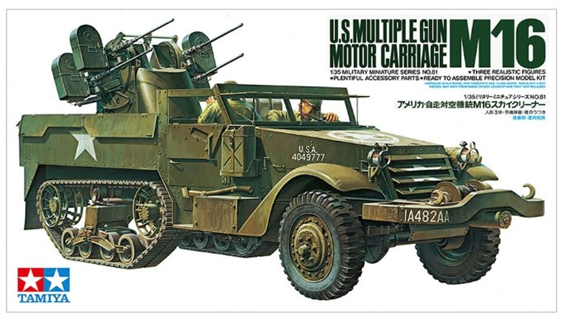 Tamiya 35081 1:35 US M16 Halbket.m.Vierl-Flak (3)