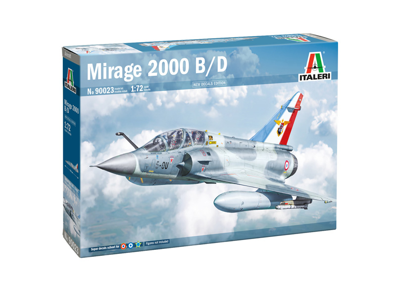 Italeri 90023 Mirage 2000 B/D 1:72 Modellbausatz Neu OVP