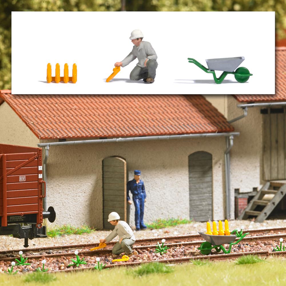 Busch 7935 Action Set Hemmschuhleger Epoche 3/4 1:87 Spur H0