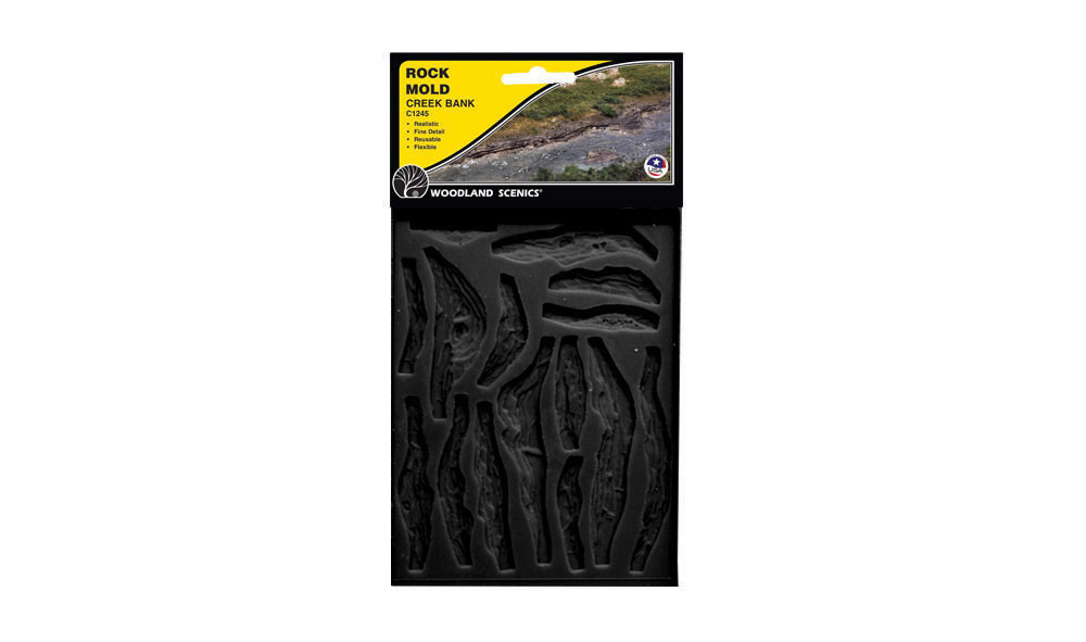 Woodland Scenics C1245 Fels-Gießformen Flussufer Neu OVP