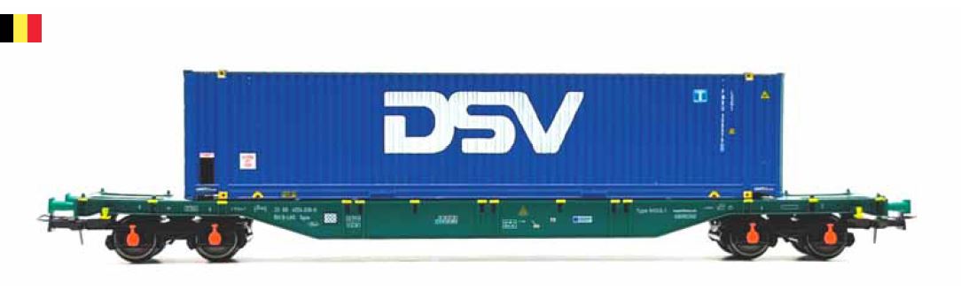 B-Models 54.406 Containerwagen LINEAS Belgium DSV 1:87 Spur H0