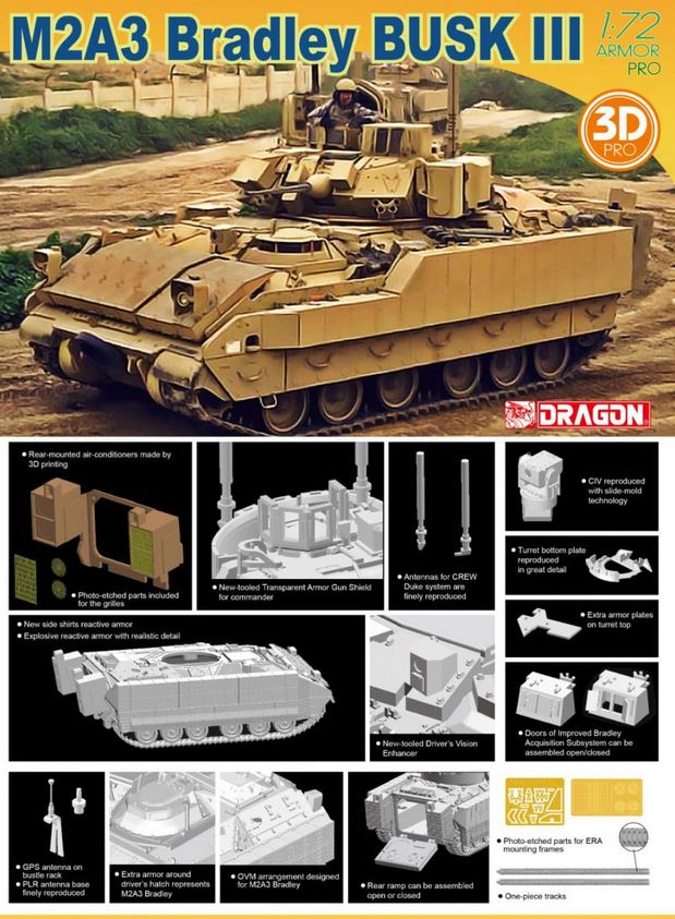 Dragon 7678 M2A3 Bradley BUSK III 1:72 Modellbausatz Neu OVP