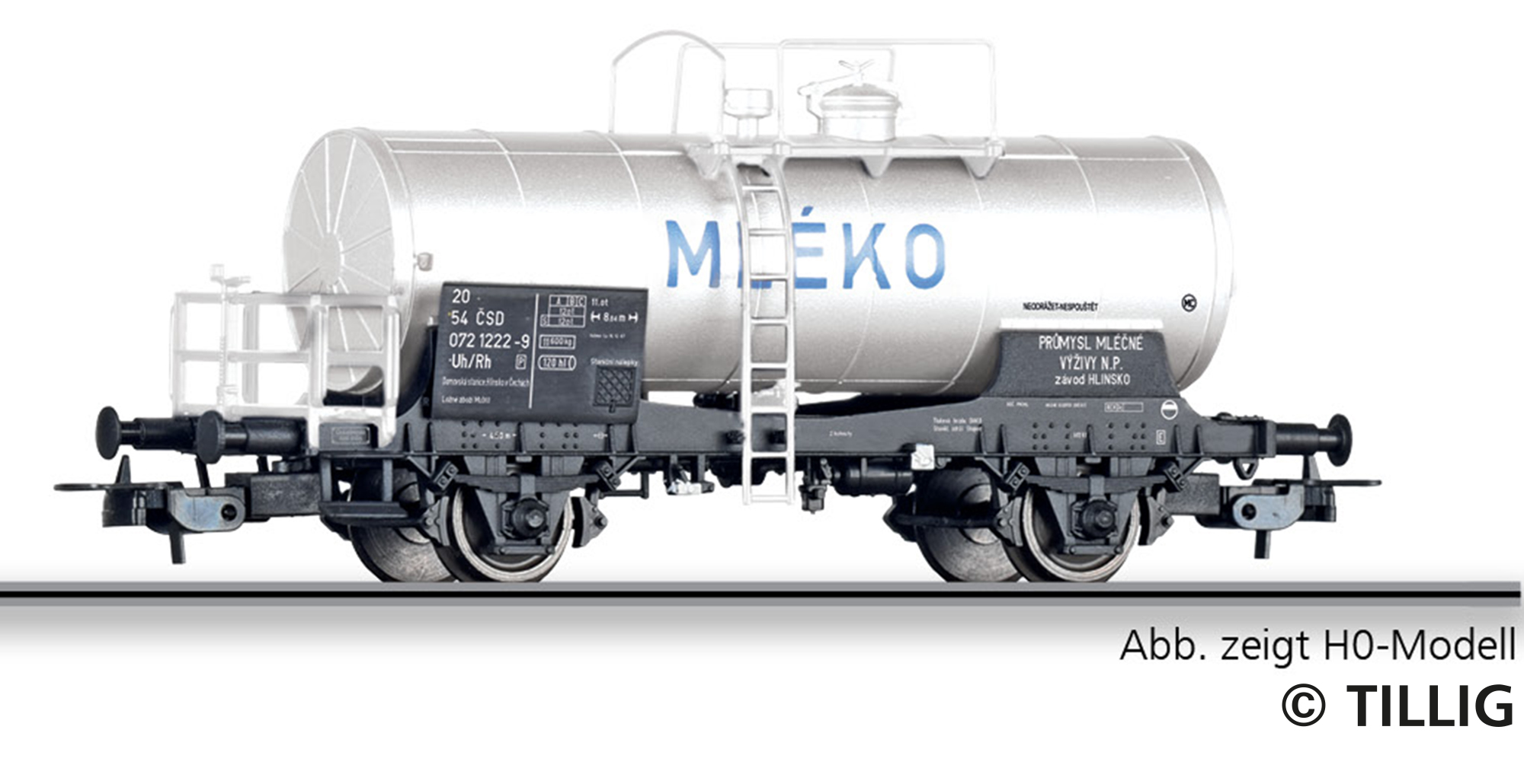 Tillig 95363 Kesselwagen Uh „Mleko“ der ČSD
