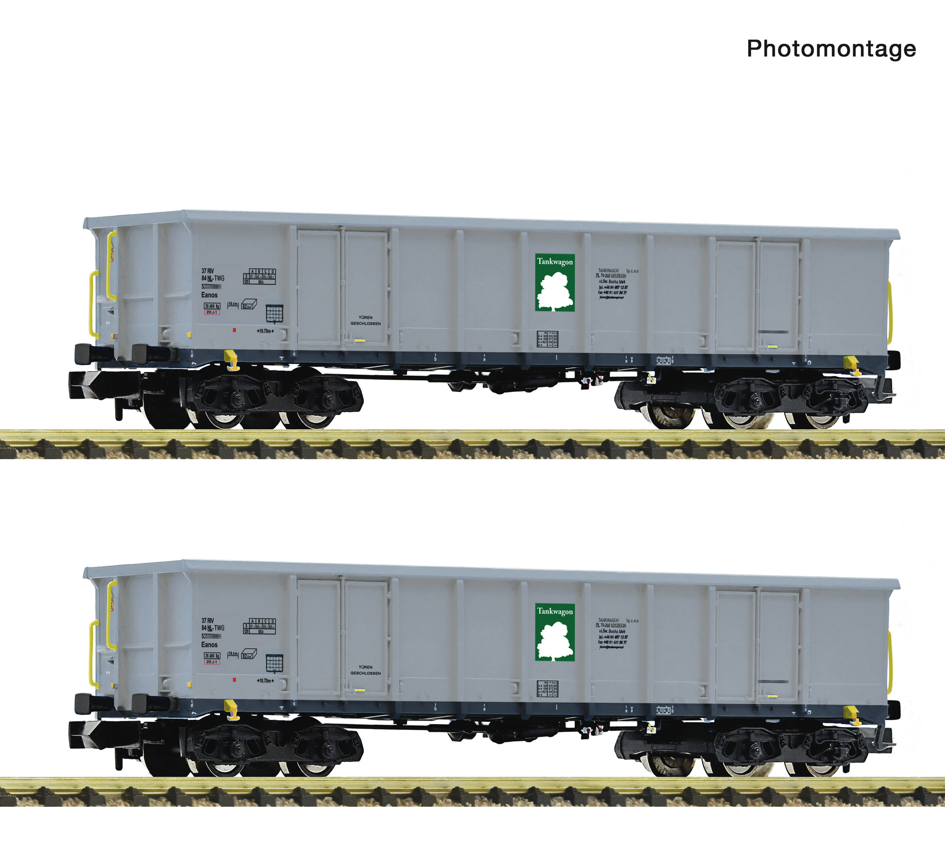 Fleischmann 6660160 2-tlg. Set: Offene Güterwagen