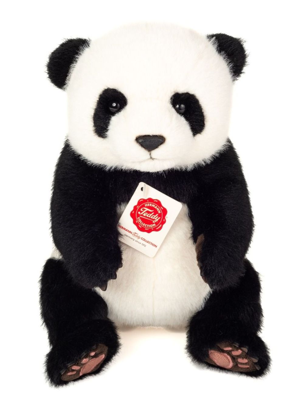 Teddy Hermann 924470 Panda sitzend 28 cm Stoff/Plüsch/Kuscheltier NEU