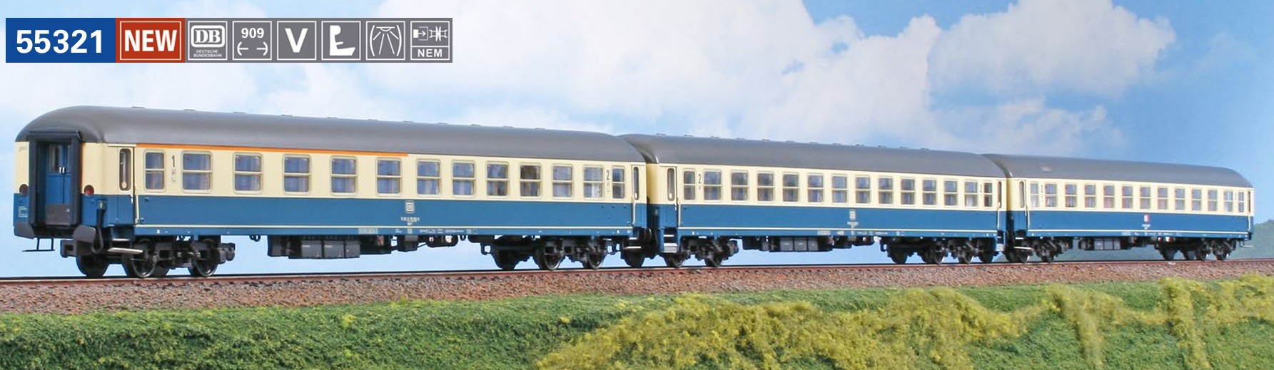 ACME 55321 Nord-West-Express DSB/DB Set B 1:87 Spur H0 DC NEU