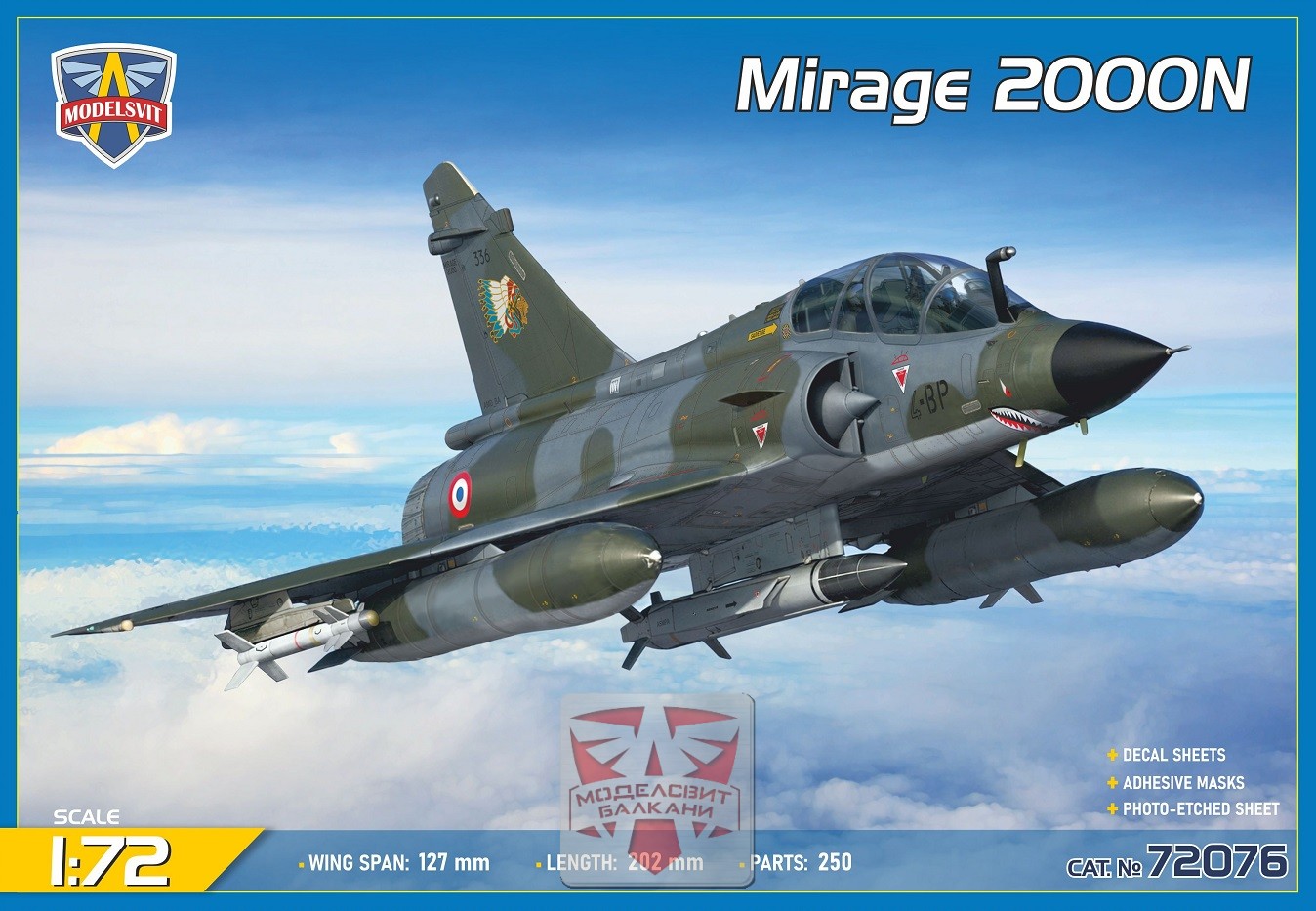 Modelsvit 72076 Mirage 2000N with ASMP missile 1:72 Bausatz NEU OVP