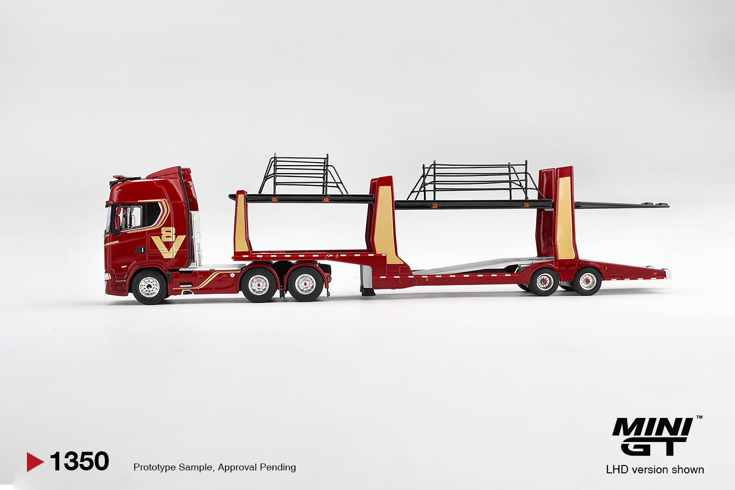 Mini GT 1350 1:64 Scania 770S A6x4NA Car Transporter V8