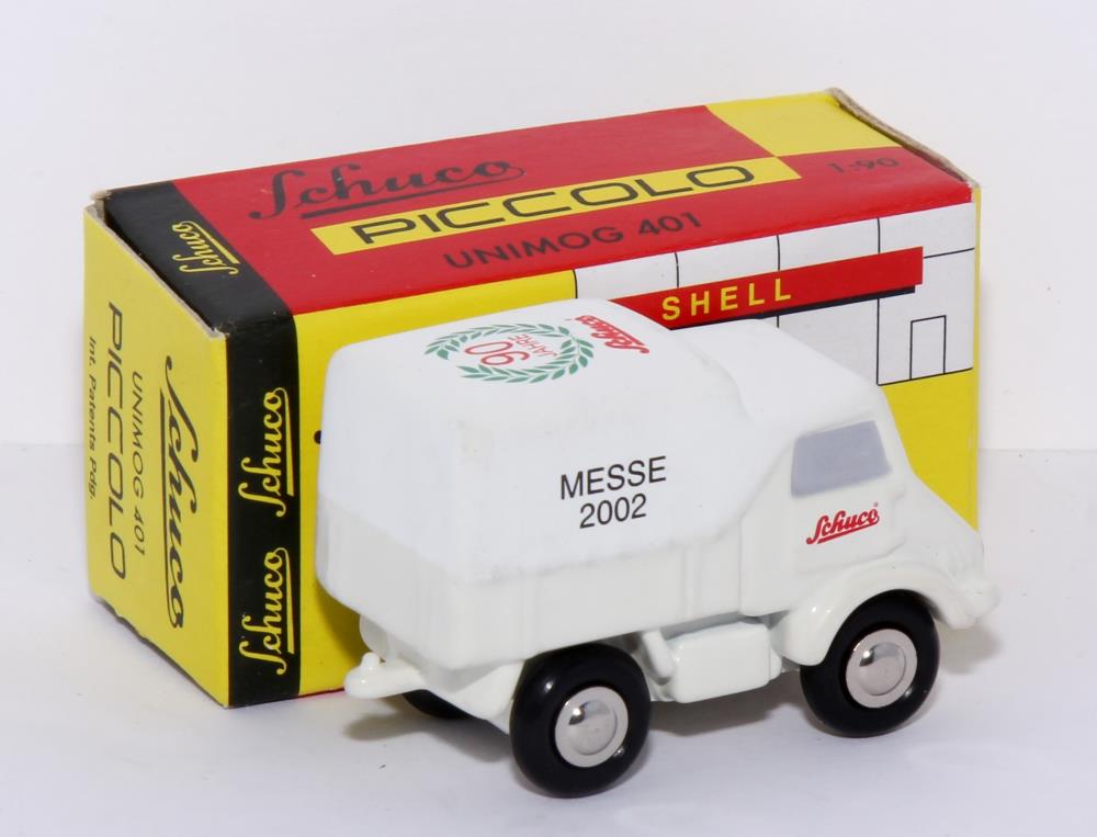 Schuco Piccolo Unimog 401 Messe 2002, 1:90, weiß, OVP