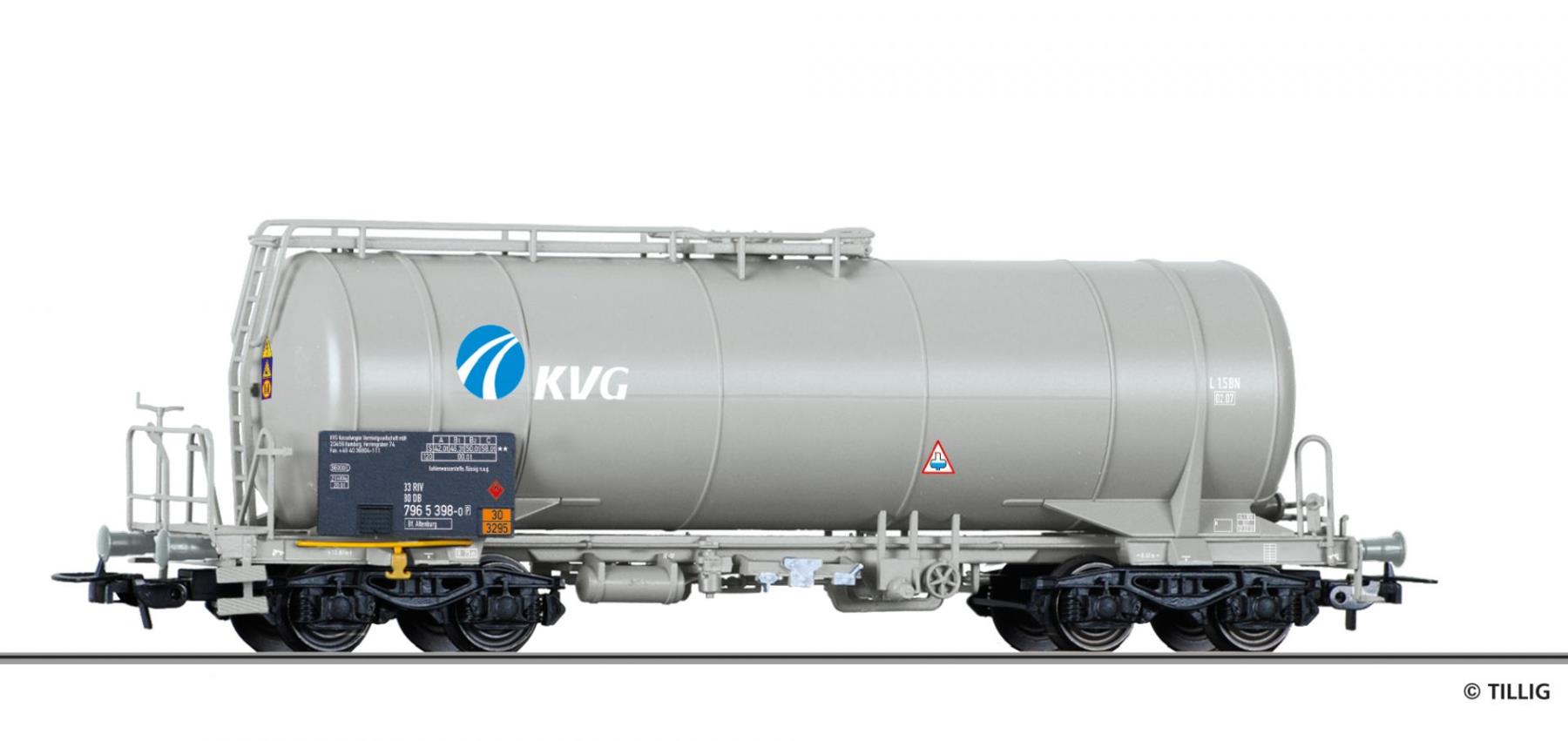 Tillig 77023 Kesselwagen KVG eingestellt bei der DB AG Spur H0 DC