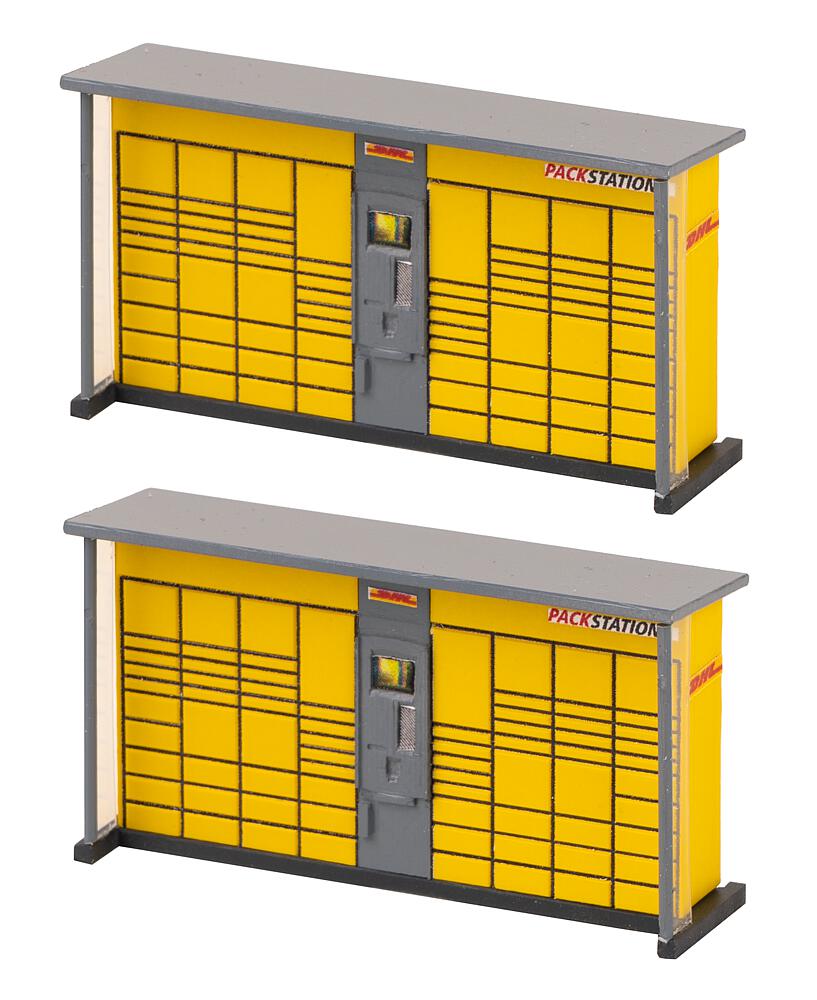 Faller 180281 2 Packstationen DHL - 1:87 Spur H0 - Bausatz - Neu - OVP