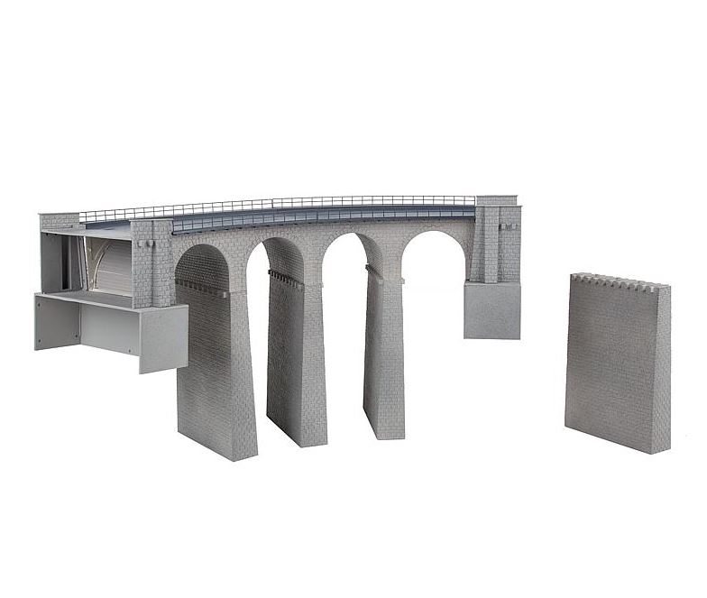 Faller 120466 Viadukt-Set, 2-gleisig, gebogen 1:87 Spur H0 Bausatz Neu OVP