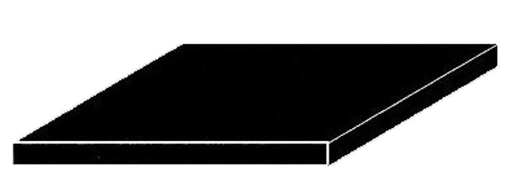 evergreen 9113 Schwarze Polystyrolplatten, 200x530x0,50 mm, 6 Stück