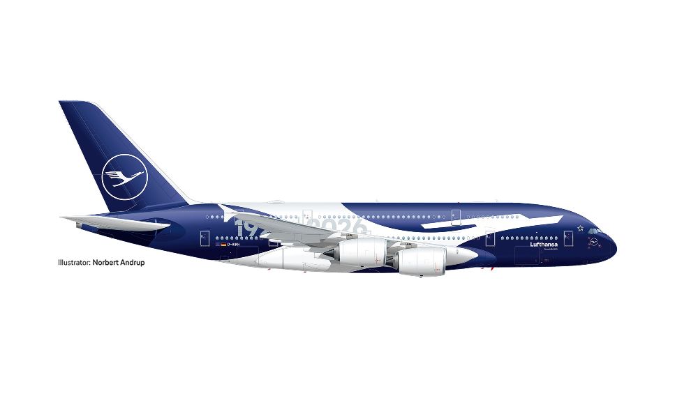 Herpa 615099 A380 Lufthansa 100 Jahre 1:250