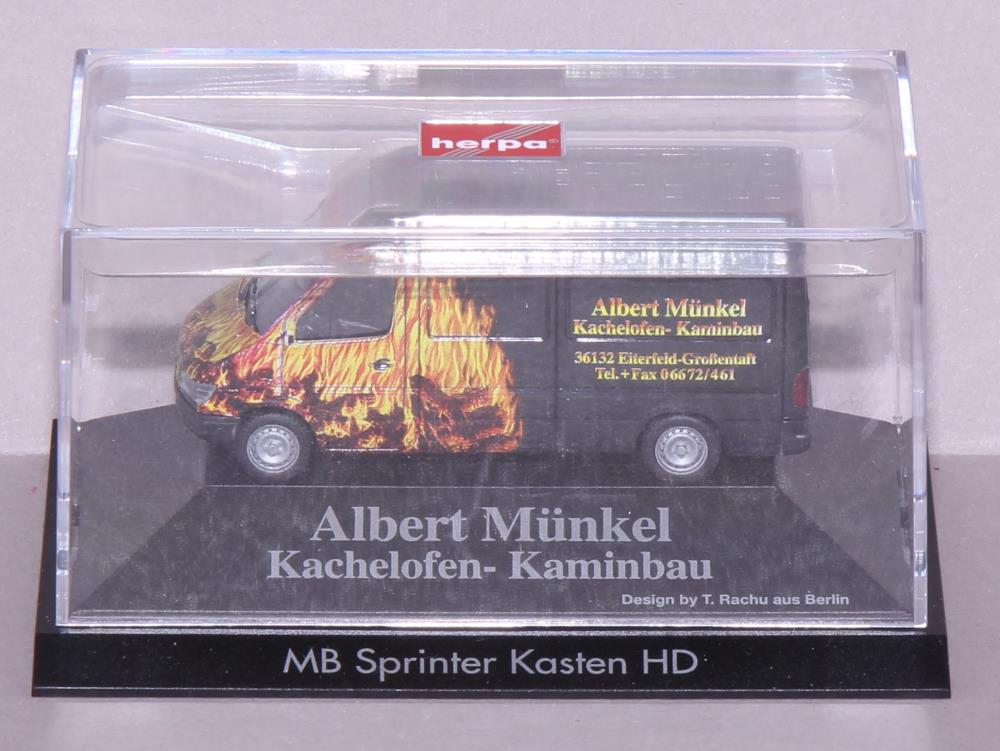 Herpa 188746 Mercedes Benz Sprinter Kasten HD, Albert Münkel, 1:87
