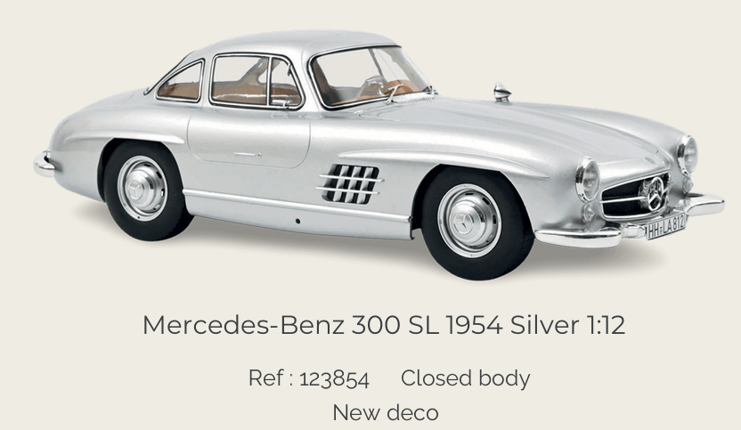 Norev 123854 Mercedes-Benz 300 SL 1954 Silver 1:12