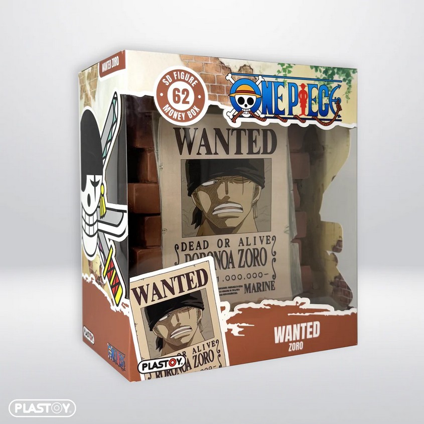 Plastoy 80276 One Piece Wanted Zoro 15 cm NEU OVP Spardose