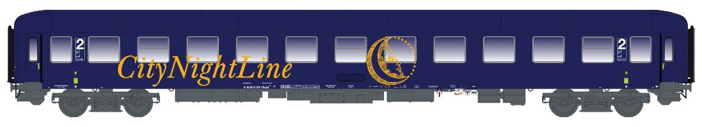 LS Models 49061DC Liegewagen Bvcmz 248.5 CNL, Ep.V, großes Logo Spur H0