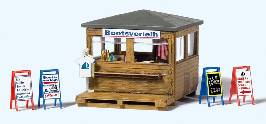 Preiser 17314 Kiosk mit Bootsverleih 1:87 Spur H0 Bausatz Neu OVP