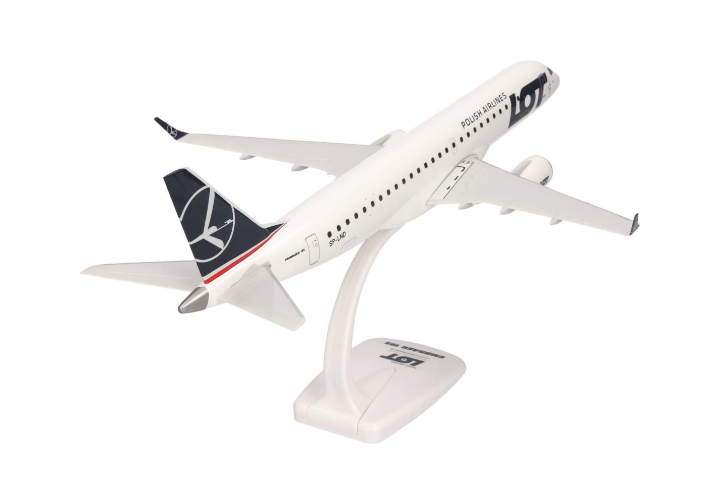 Herpa 613989 LOT Polish Airlines Embraer E195 SP-LND 1:100 Neu