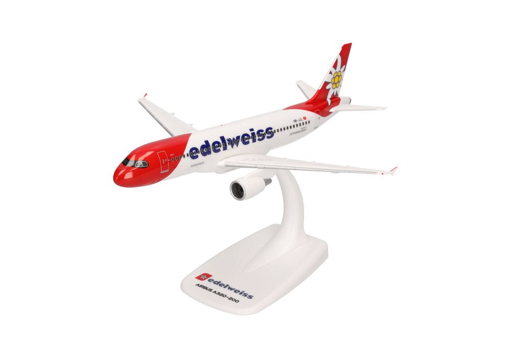 Herpa 614597 Edelweiss Air Airbus A320 - new colors 1:200 Snap-Fit