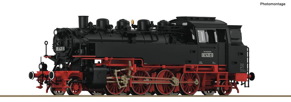 Roco 7180009 Dampflokomotive 86 1435-6 DR 1:120 Spur TT DC NEU