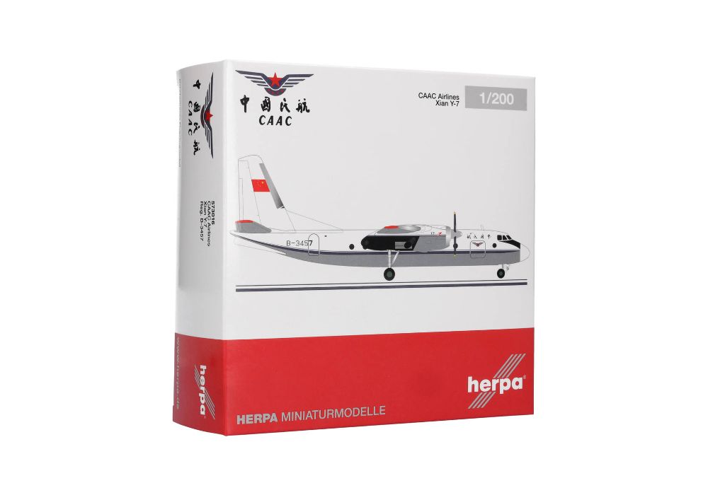Herpa 573016 CAAC Airlines Xian Y-7 – B-3457 1:200 Standmodell