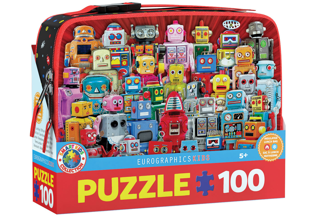 EUROGRAPHICS 9100-5827 Robots Lunch Box 100 Teile Puzzle